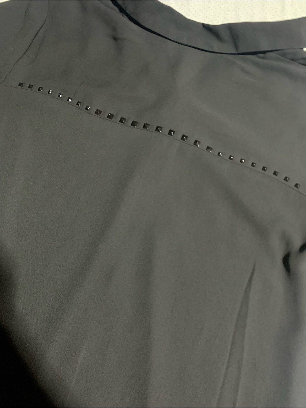 Black Stud-Trim Blouse - Picture 7 of 9